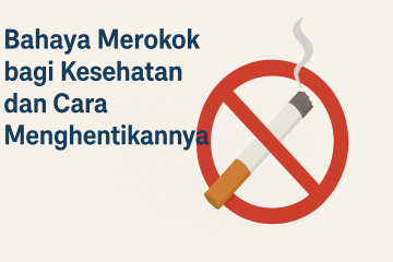 Ilustrasi larangan merokok dengan simbol rokok dicoret, mendukung kampanye berhenti merokok demi kesehatan